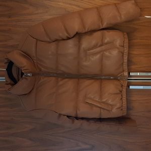 Faux Leather Puffer